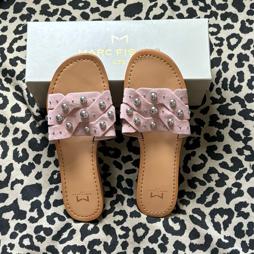 NEW WITH.BOX-MARC FISHER SLIP ON SANDALS